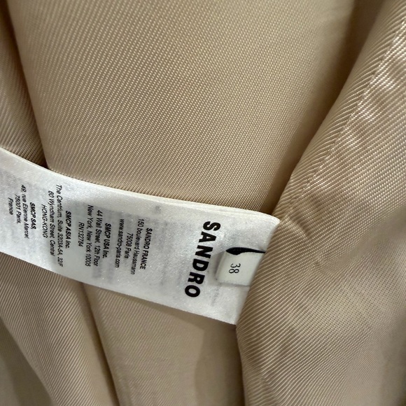 Sandro Vino Pleated Trench Coat New Sz 38 - Picture 5 of 6